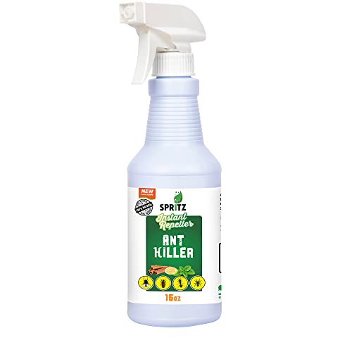 Spritz Ant Spray Indoor – Plant Based Petsafe - Non-Toxic Deterrent & Killer - USA-Made Works Instant On All Ant Types 16oz